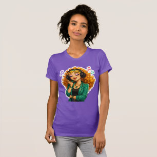 Rosie Max Cartoon Girl T-Shirt – Cute Orange Curly