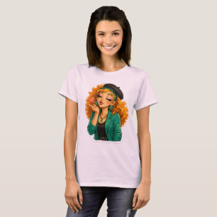 Rosie Max Cartoon Girl T-Shirt – Cute Orange Curly
