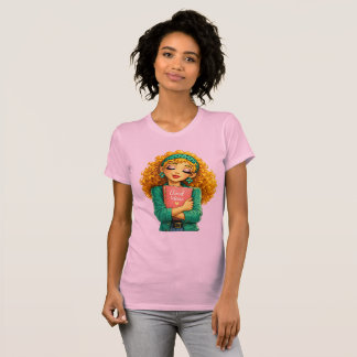 Rosie Max Cartoon Girl T-Shirt – Cute Orange Curly