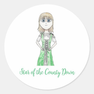 Rosie McCann from Star of the County Down Irish  Classic Round Sticker