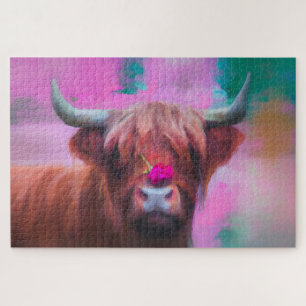 "Rosie of the Highlands" – Highland Cow Portrait Jigsaw Puzzle