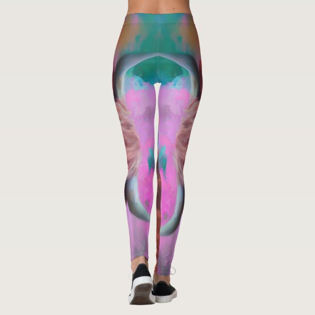 "Rosie of the Highlands" – Highland Cow Portrait Leggings (Back)