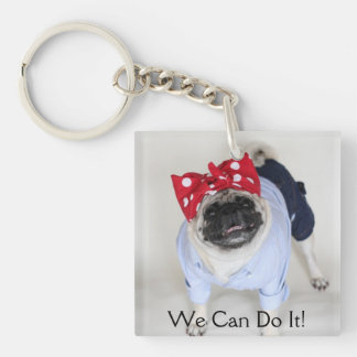 Rosie Pug Riveter Key Chain