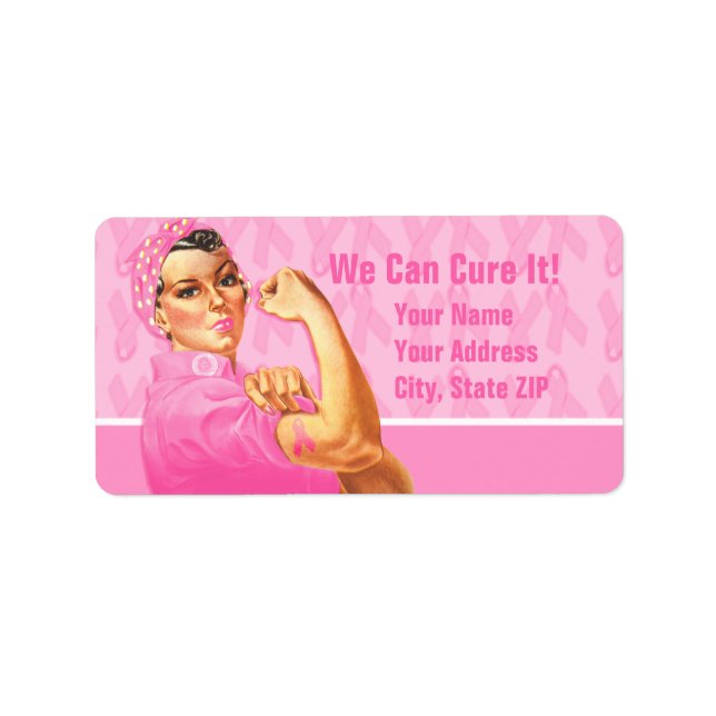 Rosie Riveter Custom Cancer Label (Front)