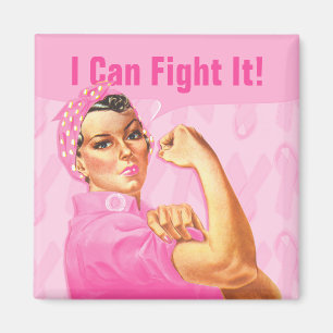 Rosie Riveter Custom Cancer Magnet