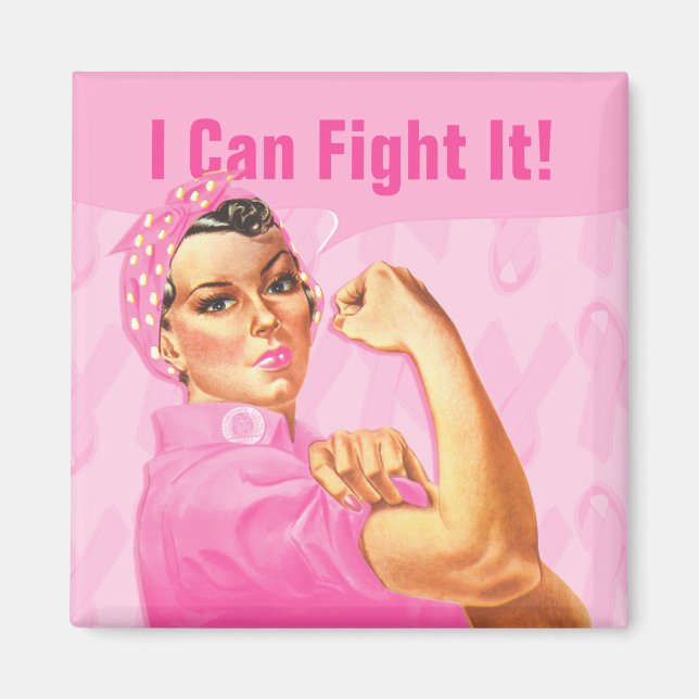 Rosie Riveter Custom Cancer Magnet (Front)