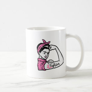 Rosie Riveter Fight Fighting Breast Cancer Awarene Coffee Mug