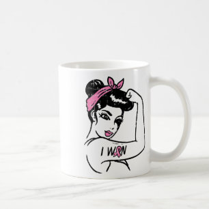 Rosie Riveter I Won Awareness Breast Cancer Surviv Coffee Mug