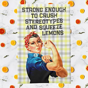 Rosie Riveter Inspired Towel to Crush Stereotypes