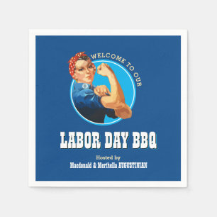Rosie Riveter LABOR DAY BBQ Napkin