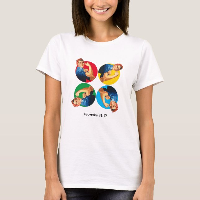 ROSIE RIVETER Proverbs T-Shirt (Front)