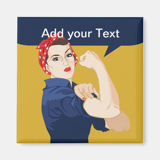 Rosie Riveter Strong Woman Magnet (Front)