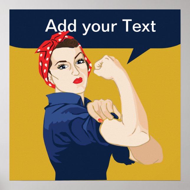 Rosie Riveter Strong Woman Poster (Front)