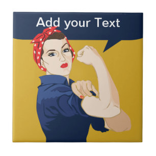 Rosie Riveter Strong Woman Tile