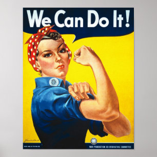 Rosie Riveter Vintage Propaganda Poster