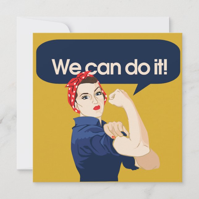 Rosie Riveter We can do it Invitation (Front)