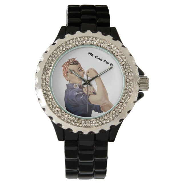 Rosie Riveter WW2 We Can Do It Watch (Front)