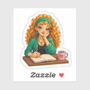 Rosie Says Hi! Cute Kawaii Sticker
