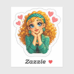 Rosie Says Hi! Cute Kawaii Sticker