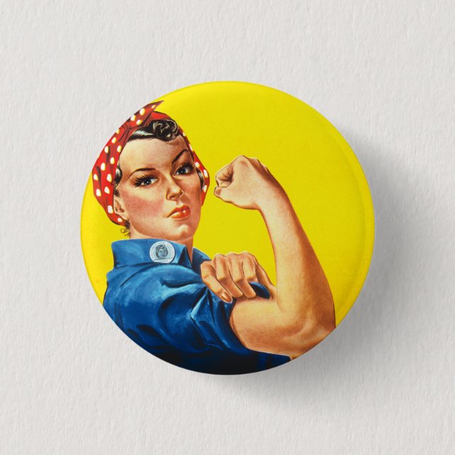 Rosie The Riveter 3 Cm Round Badge (Front)