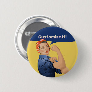 Rosie the Riveter 6 Cm Round Badge
