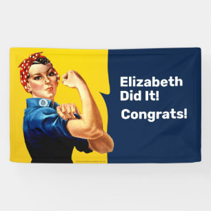 Rosie the Riveter Banner Personalize