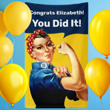 Rosie the Riveter | Banner Tall | Personalise