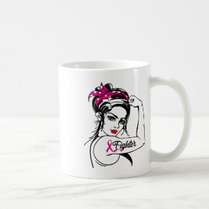 Rosie The Riveter Breast Cancer Awareness  Coffee Mug