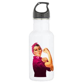 Rosie The Riveter - Cancer Pink 532 Ml Water Bottle