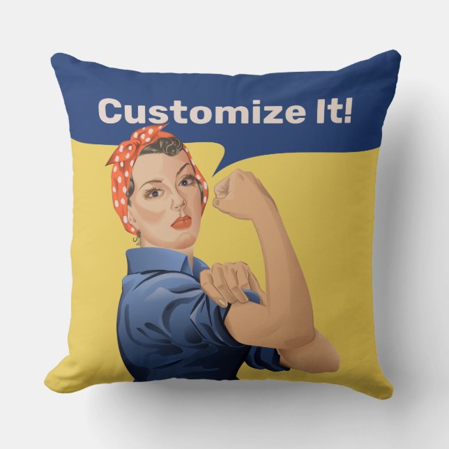 Rosie the Riveter Cushion (Front)