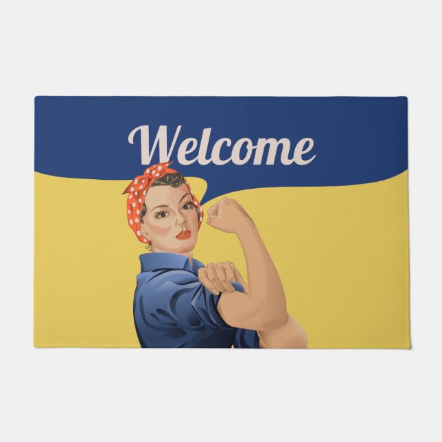 Rosie the Riveter Doormat (Front)