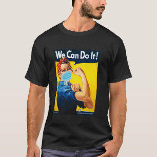 Rosie The Riveter Face We Can Do It Face Mask Edit T-Shirt