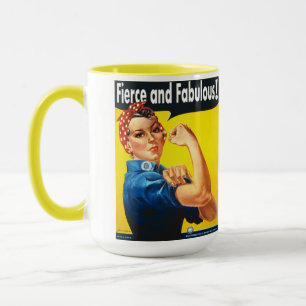 Rosie The Riveter Fierce and Fabulous Mug