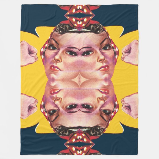 rosie the riveter fleece blanket (Front)