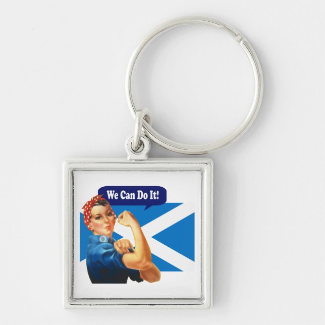 Rosie the Riveter for Scottish Independence Key Ring (Front)