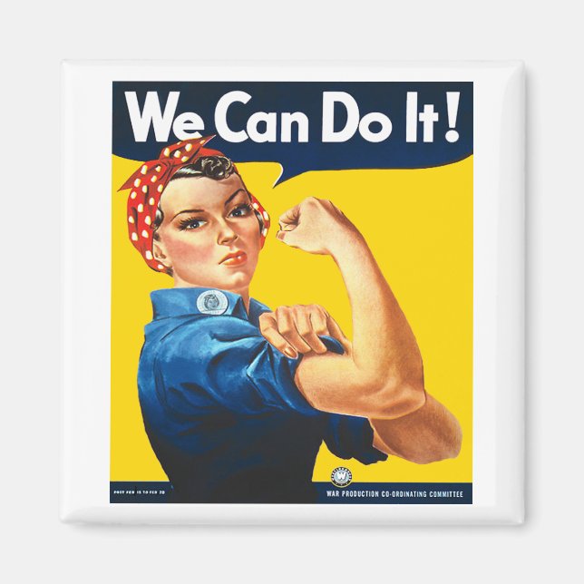 Rosie the Riveter Fridge Magnet (Front)