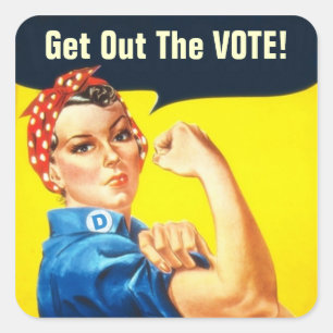 Rosie the Riveter GOTV sticker