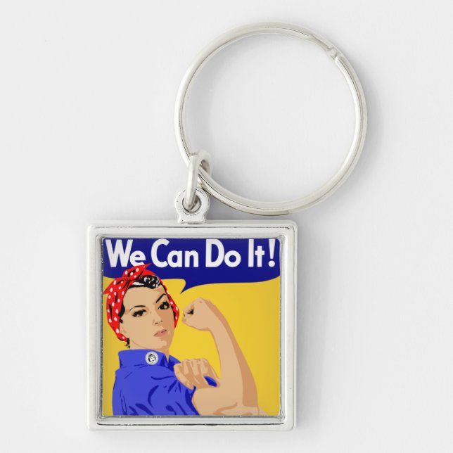 Rosie the Riveter graphic design Key Ring (Front)