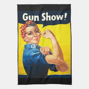 Rosie The Riveter: Gun Show! Tea Towel