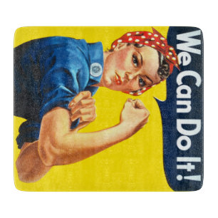Rosie the Riveter (Iconic Poster) (We Can Do It!) Cutting Board
