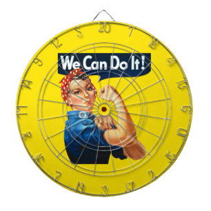 Rosie the Riveter (Iconic Poster) (We Can Do It!) Dartboard