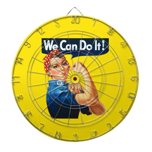 Rosie the Riveter (Iconic Poster) (We Can Do It!) Dartboard (Front)
