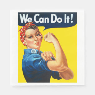 Rosie the Riveter (Iconic Poster) (We Can Do It!) Napkin