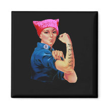 Rosie the Riveter in Pink Pussy Hat
