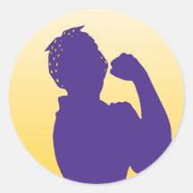 Rosie the Riveter in Purple and Gold