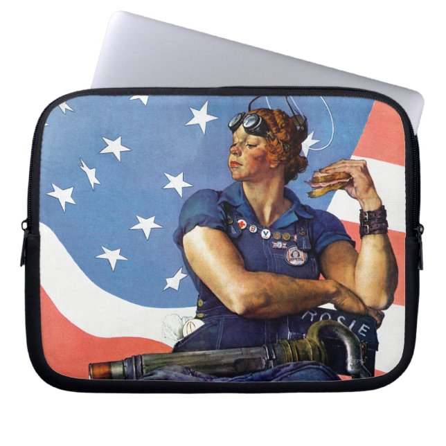 "Rosie the Riveter" Laptop Sleeve (Front)