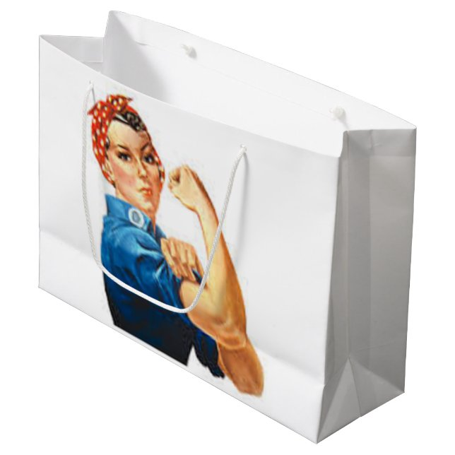 Rosie the Riveter Large Gift Bag (Front Angled)
