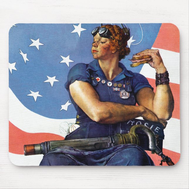 Rosie the Riveter Mouse Mat (Front)