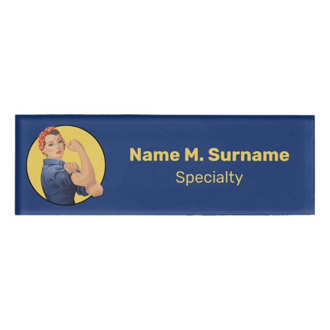 Rosie the Riveter Name Tag (Front)