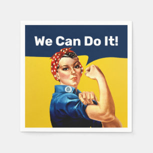 Rosie the Riveter Napkin Custom Text